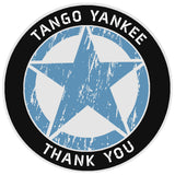 Tango Yankee Star Logo 3.5" Vinyl Die Cut Auto Window Decal Souvenir