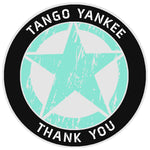 Tango Yankee Star Logo 3.5" Vinyl Die Cut Auto Window Decal Souvenir