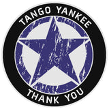 Tango Yankee Star Logo 3.5" Vinyl Die Cut Auto Window Decal Souvenir