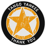 Tango Yankee Star Logo 3.5" Vinyl Die Cut Auto Window Decal Souvenir