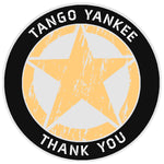 Tango Yankee Star Logo 3.5" Vinyl Die Cut Auto Window Decal Souvenir