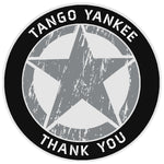 Tango Yankee Star Logo 3.5" Vinyl Die Cut Auto Window Decal Souvenir