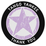 Tango Yankee Star Logo 3.5" Vinyl Die Cut Auto Window Decal Souvenir