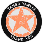 Tango Yankee Star Logo 3.5" Vinyl Die Cut Auto Window Decal Souvenir