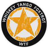 Whiskey Tango Foxtrot 3.5" Vinyl Die Cut Auto Window Decal Souvenir