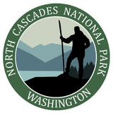 North Cascades National Park, Washington - Hiker 3.5" Die Cut Auto Window Decal