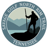 Savage Gulf North Rim Trail, Tennessee - Hiker 3.5" Die Cut Auto Window Decal