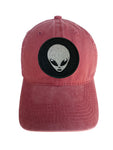 Alien Head NASA Adjustable Curved Bill Strap Back Dad Hat Baseball Cap