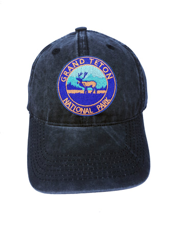 Grand Teton National Park Adjustable Curved Bill Strap Back Dad Hat Baseball Cap