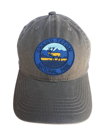 Grand Teton National Park Adjustable Curved Bill Strap Back Dad Hat Baseball Cap