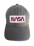 NASA Red and White Adjustable Curved Bill Strap Back Dad Hat Baseball Cap