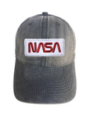 NASA Red and White Adjustable Curved Bill Strap Back Dad Hat Baseball Cap