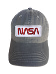 NASA Red and White Adjustable Curved Bill Strap Back Dad Hat Baseball Cap