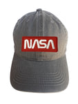 NASA White and Red Adjustable Curved Bill Strap Back Dad Hat Baseball Cap