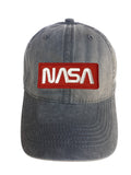 NASA White and Red Adjustable Curved Bill Strap Back Dad Hat Baseball Cap