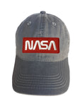 NASA White and Red Adjustable Curved Bill Strap Back Dad Hat Baseball Cap