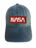 NASA White and Red Adjustable Curved Bill Strap Back Dad Hat Baseball Cap