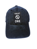 Trust No One Rectangle Adjustable Curved Bill Strap Back Dad Hat Baseball Cap