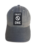 Trust No One Rectangle Adjustable Curved Bill Strap Back Dad Hat Baseball Cap