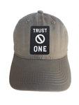 Trust No One Rectangle Adjustable Curved Bill Strap Back Dad Hat Baseball Cap