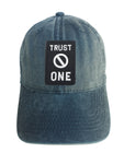 Trust No One Rectangle Adjustable Curved Bill Strap Back Dad Hat Baseball Cap