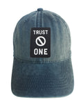 Trust No One Rectangle Adjustable Curved Bill Strap Back Dad Hat Baseball Cap