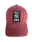 Trust No One Rectangle Adjustable Curved Bill Strap Back Dad Hat Baseball Cap