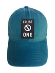 Trust No One Rectangle Adjustable Curved Bill Strap Back Dad Hat Baseball Cap