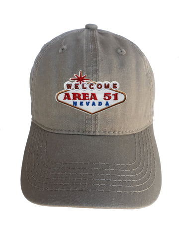 Welcome to Area 51 Adjustable Curved Bill Strap Back Dad Hat Baseball Cap