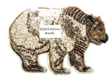 Grizzly Bear Ice Age Series Emboidered Iron On Sew On Patch