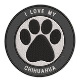 I Love my Chihuahua 3.5" Embroidered Iron or Sew-on Patch