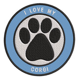 I Love my Corgi 3.5" Embroidered Iron or Sew-on Patch