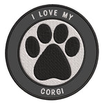 I Love my Corgi 3.5" Embroidered Iron or Sew-on Patch