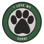 I Love my Corgi 3.5" Embroidered Iron or Sew-on Patch