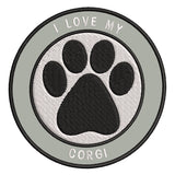 I Love my Corgi 3.5" Embroidered Iron or Sew-on Patch