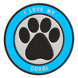 I Love my Corgi 3.5" Embroidered Iron or Sew-on Patch