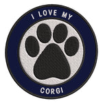 I Love my Corgi 3.5" Embroidered Iron or Sew-on Patch