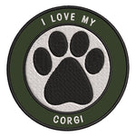 I Love my Corgi 3.5" Embroidered Iron or Sew-on Patch