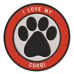 I Love my Corgi 3.5" Embroidered Iron or Sew-on Patch