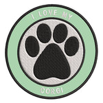 I Love my Corgi 3.5" Embroidered Iron or Sew-on Patch