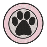 I Love my Terrier 3.5" Embroidered Iron or Sew-on Patch