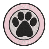 I Love my Terrier 3.5" Embroidered Iron or Sew-on Patch