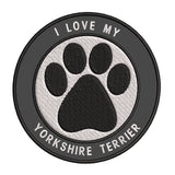 I Love my Yorkshire Terrier 3.5" Embroidered Iron or Sew-on Patch