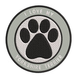 I Love my Yorkshire Terrier 3.5" Embroidered Iron or Sew-on Patch