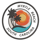 Myrtle Beach South Carolina 3.5" Embroidered Iron or Sew-on Patch