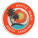 Myrtle Beach South Carolina 3.5" Embroidered Iron or Sew-on Patch