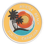 Myrtle Beach South Carolina 3.5" Embroidered Iron or Sew-on Patch