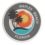 Naples Beach Florida 3.5" Embroidered Iron or Sew-on Patch