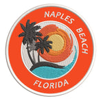 Naples Beach Florida 3.5" Embroidered Iron or Sew-on Patch