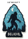 Bigfoot Believe Embroidered Iron-on or Sew-on Patch